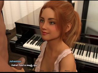 Johannes Gaming: Melody #40 - Melody는 요하네스에게 섹시한 옷을 보여주고 따먹어 ... 요하네스는 피아노를 연주한 후 멜로디를 따먹어.