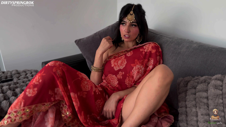 Aaliyah Yasin: Bhabi Aaliyah Yasin si tře kundičku přes její dupatta
