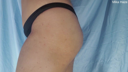 Mika Haze: BBW ass jiggles in little black thong