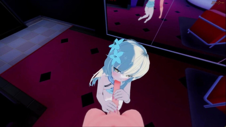 Hentai Smash: Genshin 冲击 - Lumine 被你的第一人称视角性交。射在她脸上，然后以第一人称视角操她