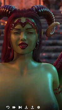 Scopo Duramente Un Succubus Demone! La Faccio Un Deepthroat E Le Sborro Nel Culo.