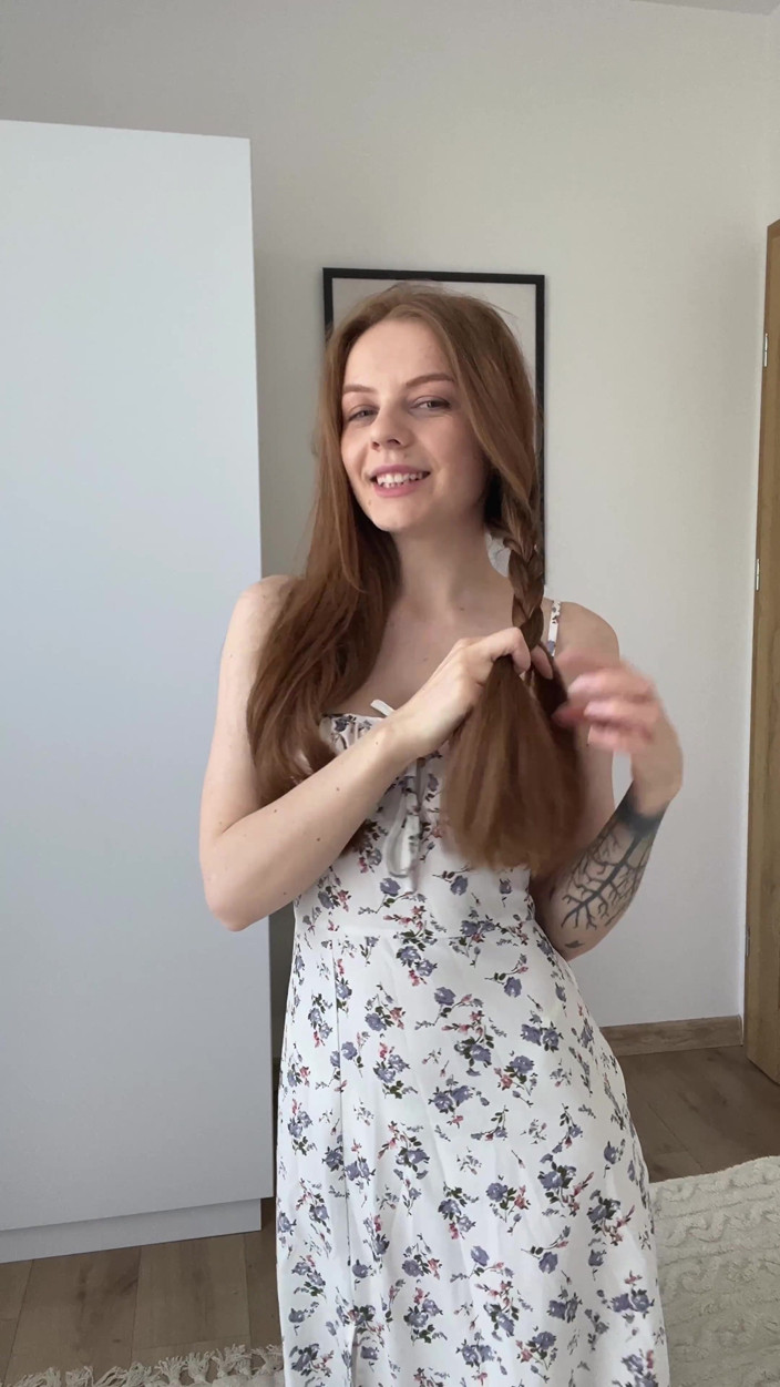 LadyInBad: Shy Redhead Girl with Pigtails Stripes so You Can Show...
