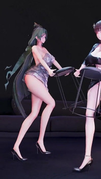 Mmd brave girls-rollin', çift dansı, kore dansı, iç çamaşırı, striptiz