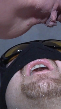 Two Black-haired Women Piss in the Man's Face with a Mask, Then They Blow His Cock, Reverse Cowgirl Fuck, Facesit and Cumshot