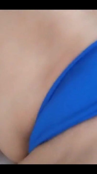 Itty bitty thong and boob flash 