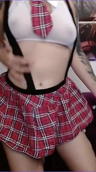 Student Egirl Plays with Her Dildo