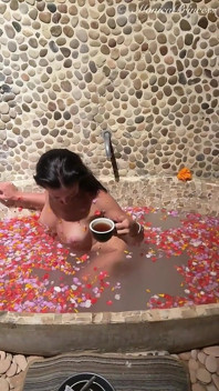 Shooting in the Bath Naked in a Spa - Behind the Scenes