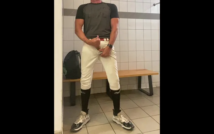 JockDad87: Baseball Geared up Jockdad87 Shoots His Alpha Load in the...