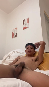 Filipino Twink Gets Hard, Jerking off to Explosive Cumshot