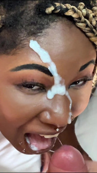 Ebony Babe Receives Facial