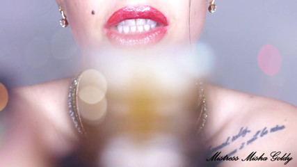 Goddess Misha Goldy: Schnüffeln nach meinen großen roten lippen + sperma-countdown mit schnüffeln bei...