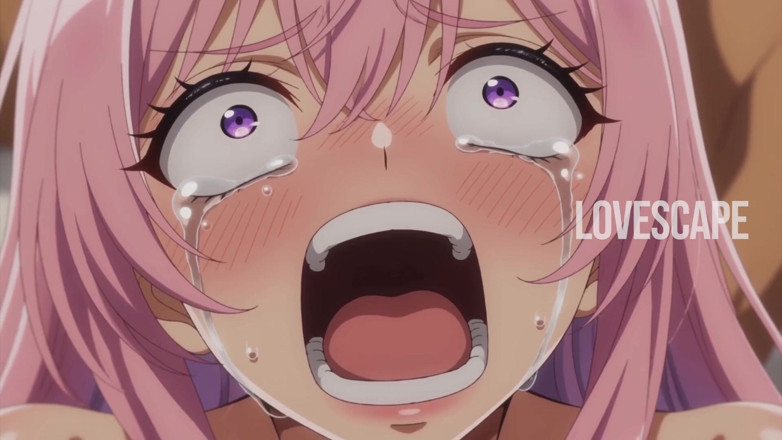 Lovescape: Pembe saçlı anime tatlı kız arkadan alıyor (ai)