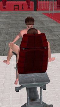 Ripped Stud Fucks Hung Buddy Hard on Chair 3D Gay Hentai
