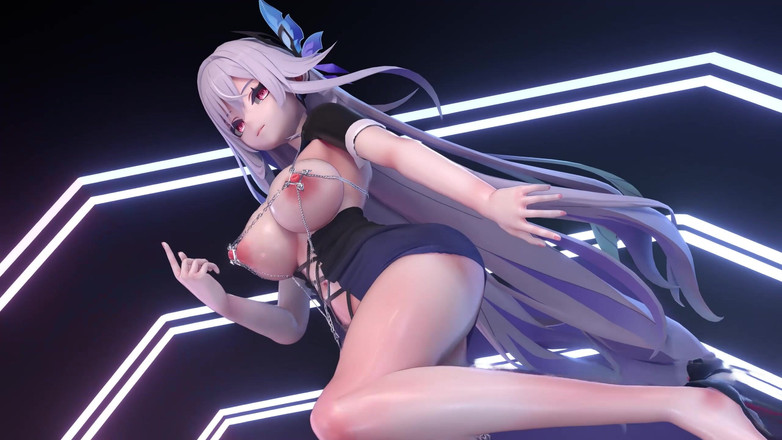 MikuMotion: ダウン ニップル チェーン ボディコン スカート ストリップショー