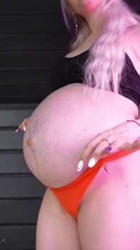 Cameltoe & 9 Monate Schwangerer Bauch
