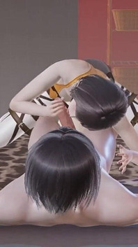 Shingeki No Kyojin Hentai - Labă cu Mikasa și Lins de pulă