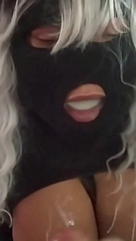 Big-titted milf enjoys sucking three cocks that fill her mouth with lots of hot cum.