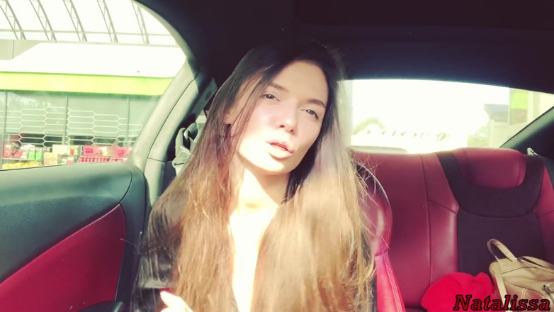 Natalissa: Arabada ıslak sakso ve gırtlağına kadar alma