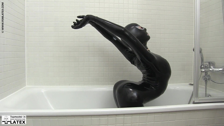 Fem Latex: Catsuit toàn thân tắm