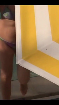 On the Beach I Please My Stepson so He Can Watch Me Masturbate and He Cums in My Hairy Pussy