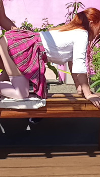 Fucking the Innocent Redhead in the Garden