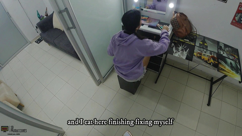 Vayolet: Дай моей сводной сестре фотосессию я очень возбуждаюсь, и я в конечном итоге трахаю ее задницу очень богато - порно на испанском