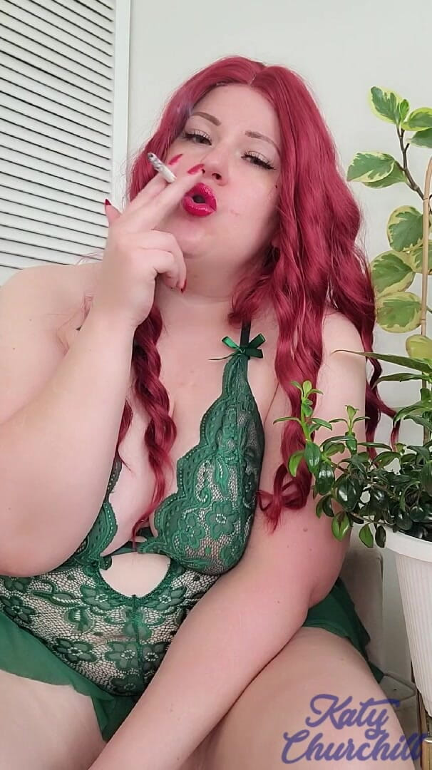 Katy Churchill: Chubby Poison Ivy Smoking