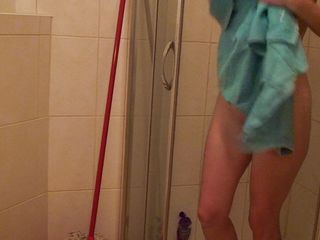 All Those Girlfriends: Daryn fingering pussy while showering