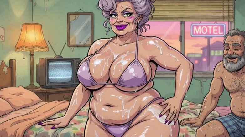 Huge Boobs: คู่รักแก่ในแอนิเมชั่นห้องโมเทล