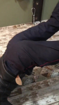 Military Man Catch Young Cop and Bondage Him in Bunker