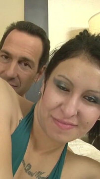 Cute tattooed MILF sucks his cock in multiple positions