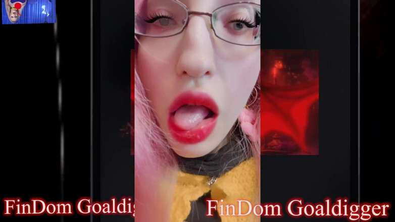 FinDom Goaldigger: Szarpanie transformacji głupków dla dużych czerwonych warg