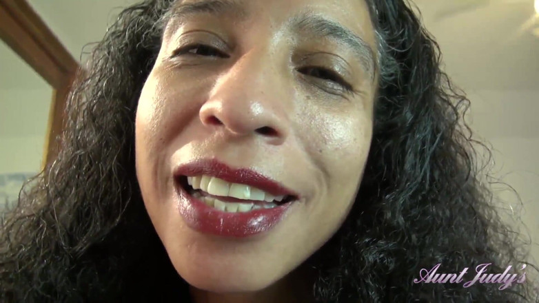 Aunt Judy's: Auntjudys - Hairy Ebony MILF Divine Gives You a Helping Hand (pov)