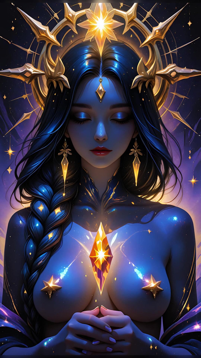 VelvetInk Studio: Void Empress Tayangan Slaid Dewi Galaxy Crystal Cosmic Dewi Ai...