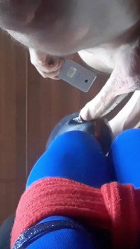 I'm bound and hooded on high heels and pantyhose, deepthroat a big cock for 24 minutes and swallow cum