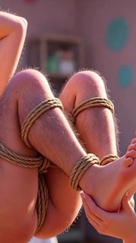 Une jeune infirmière adore les pieds de femmes âgées attachées dans l’asile
