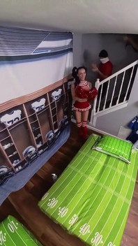 Fußballspieler gegen cheerleader 360 bts