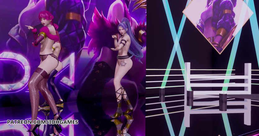3D-Hentai Games: Black Pink - Como você gosta daquela dança nua, Ahri, Akali,...