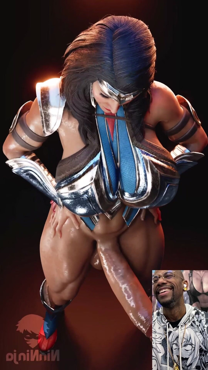 L6RD7BLU3 FUTA: Transgender Wonder Woman mengongkek zakar lembap sedapnya di hadapan muka...