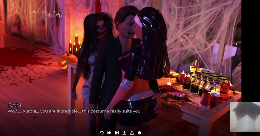 Dark Sam: stempom aur sauteli bahan ke saath hot hailovin thresam