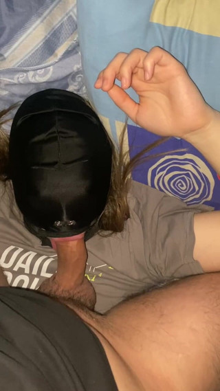 Cumqueen6914: Hard in a Mask with Licking the Anus
