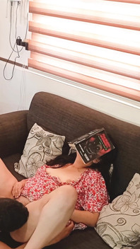 My Stepmom Was Reading a Book When I Surprised Her with a Lick on Her Wet Pussy and Then a Fuck