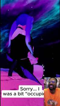 Anime Transgender Succubus Jerks off Her Beautiful Cock on a Starry Night