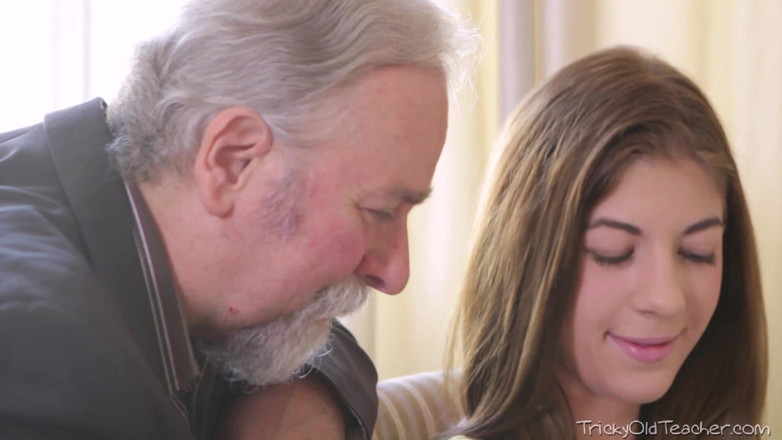 Tricky Old Teacher: Horny Teen Student Lets Her Old Teacher Seduce Her During...