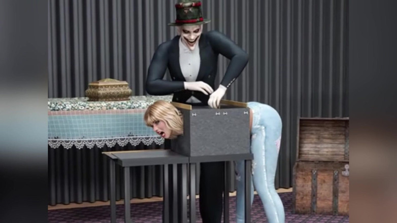 Sexxy anime: Маг заставил свой член исчезнуть в её киске