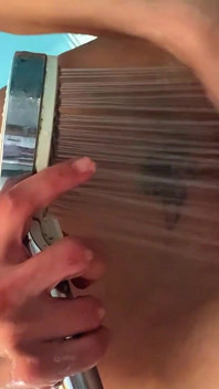 Neighbor wife showering and shaving her holes