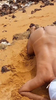 Ladysilva on the Beach I'm Already in Position Come and Put It in My Ass