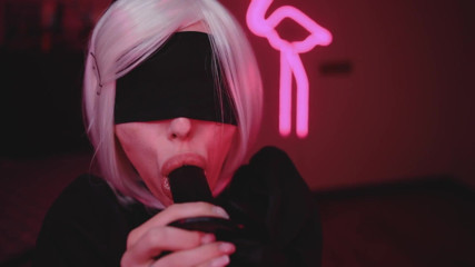 Mysweetalice: BBC Nier Automata cosplay BBC blowjob Mysweetalice aka Mykinkydope