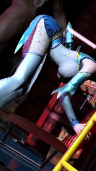 Cewek cantik dengan besar - hentai animasi 3d