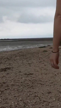Stripping Naked and Walking on Public Beach
